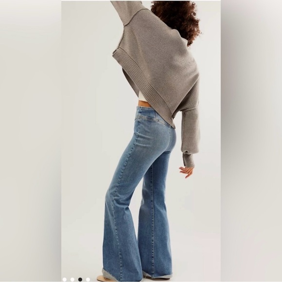 Free People CRVY Wild Honey Denim- High Tide - Picture 3 of 7